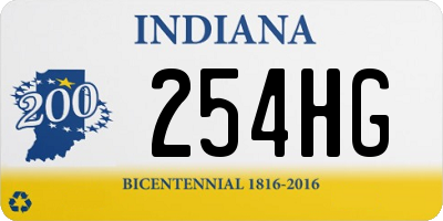 IN license plate 254HG