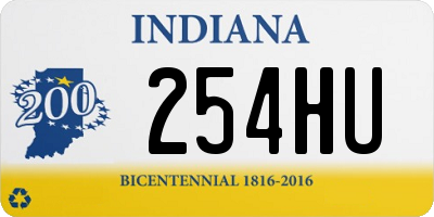 IN license plate 254HU