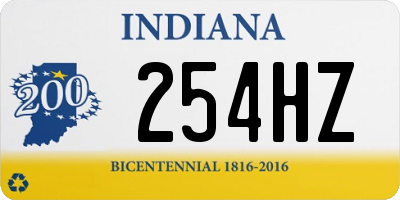 IN license plate 254HZ