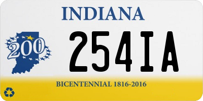 IN license plate 254IA