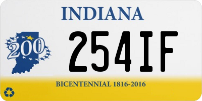 IN license plate 254IF