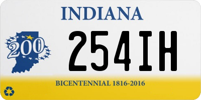 IN license plate 254IH