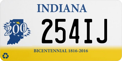 IN license plate 254IJ