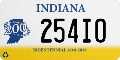 IN license plate 254IO