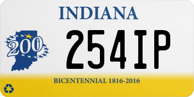 IN license plate 254IP