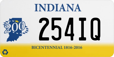 IN license plate 254IQ