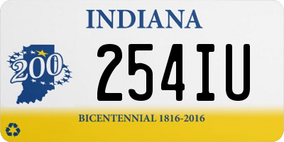 IN license plate 254IU