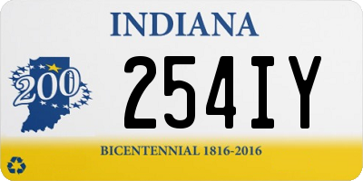 IN license plate 254IY