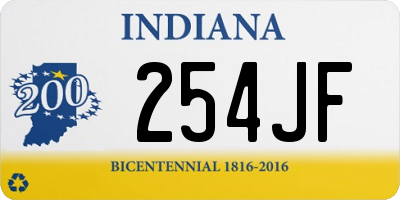 IN license plate 254JF