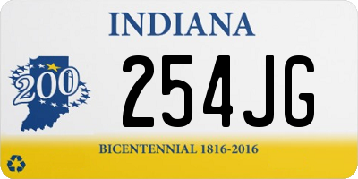 IN license plate 254JG