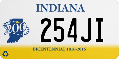 IN license plate 254JI