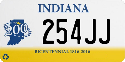 IN license plate 254JJ