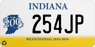 IN license plate 254JP