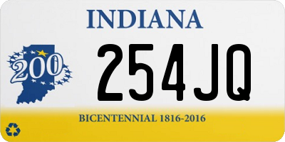 IN license plate 254JQ