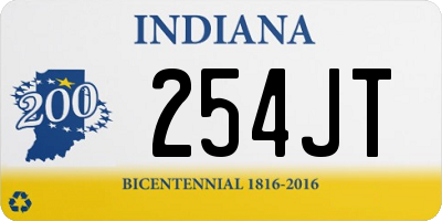 IN license plate 254JT