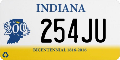 IN license plate 254JU