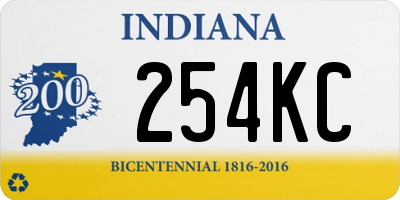 IN license plate 254KC