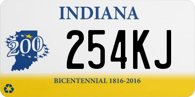 IN license plate 254KJ