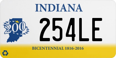 IN license plate 254LE