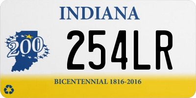 IN license plate 254LR