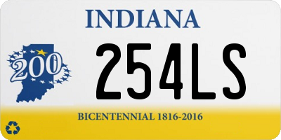 IN license plate 254LS