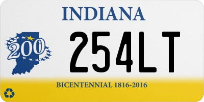 IN license plate 254LT