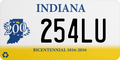 IN license plate 254LU