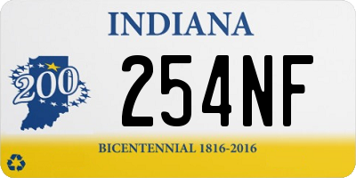 IN license plate 254NF