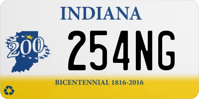 IN license plate 254NG