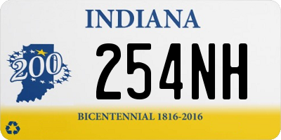 IN license plate 254NH