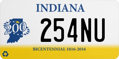 IN license plate 254NU
