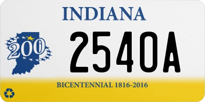 IN license plate 254OA