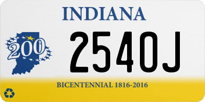 IN license plate 254OJ
