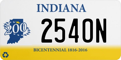 IN license plate 254ON