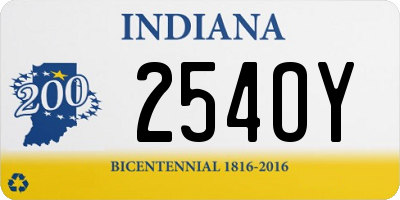 IN license plate 254OY