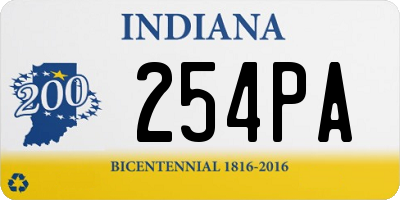 IN license plate 254PA