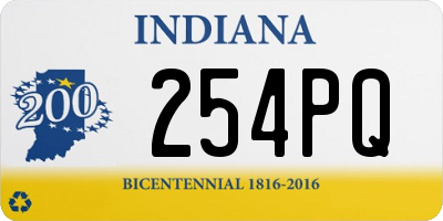 IN license plate 254PQ