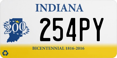 IN license plate 254PY