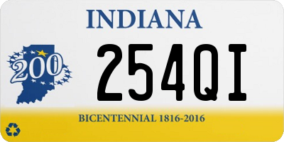IN license plate 254QI