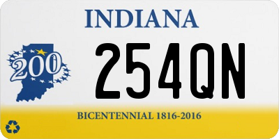 IN license plate 254QN