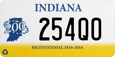 IN license plate 254QO