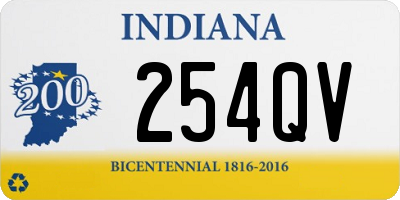 IN license plate 254QV