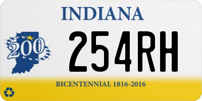 IN license plate 254RH