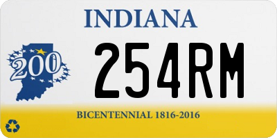 IN license plate 254RM