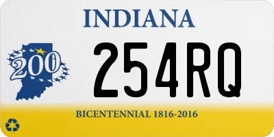 IN license plate 254RQ