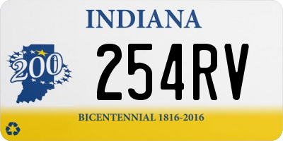 IN license plate 254RV