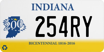 IN license plate 254RY