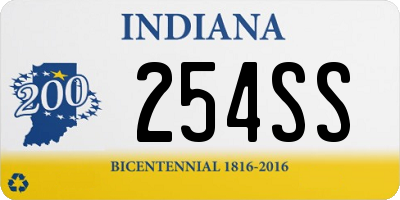 IN license plate 254SS