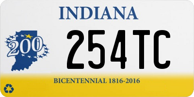 IN license plate 254TC