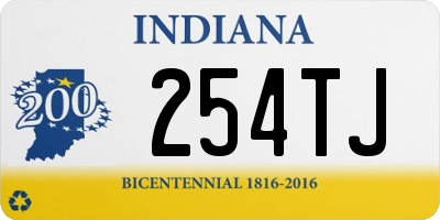 IN license plate 254TJ